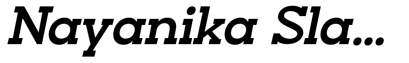 Nayanika Slab Semi Bold Italic
